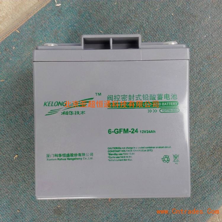 科华蓄电池6-GFM-24(12V24AH)EPS直流屏使用安康