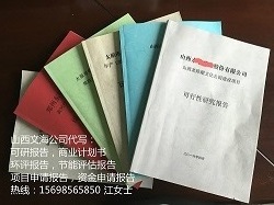 可行性研究报告代写左权县哪公司可以编制